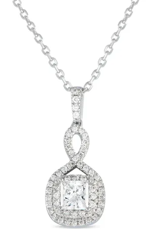 LB Exclusive 14K white gold diamond necklace