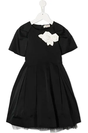 MONNALISA Floral appliqué party dress