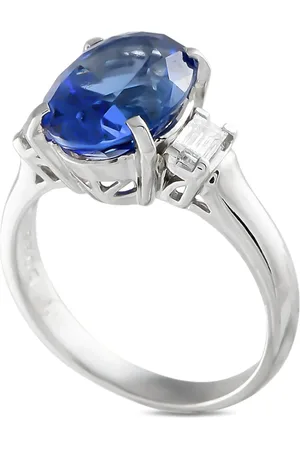 LB Exclusive Platinum diamond and tanzanite ring
