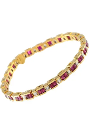 LB Exclusive 18K yellow diamond and ruby bracelet