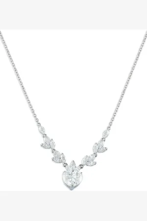 LB Exclusive Platinum Lotus diamond necklace