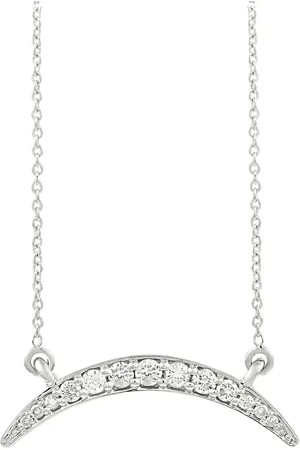 LB Exclusive Pre-owned 14K white gold diamond pendant necklace