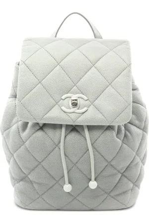 CHANEL 2021 diamond-quilted backpack