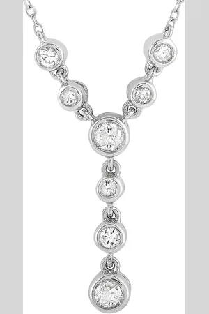 LB Exclusive 14K white gold diamond necklace