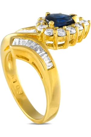 LB Exclusive 18K yellow diamond and sapphire ring