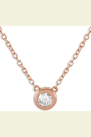 LB Exclusive 14K rose gold diamond necklace