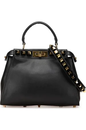 Fendi 2000-2024 Medium Studded Leather Peekaboo satchel