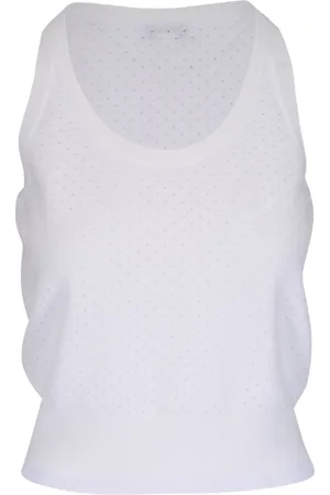 Vince Perforated-knit top