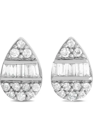 LB Exclusive 14K white gold diamond stud earrings