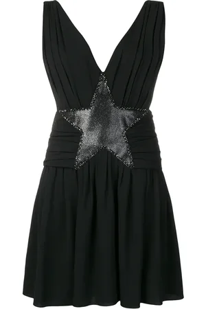Saint Laurent Star appliqué mini dress