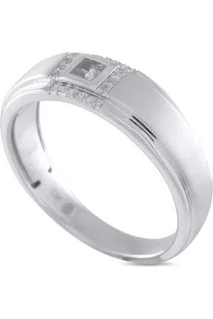LB Exclusive Pre-owned 10K white gold diamond ring