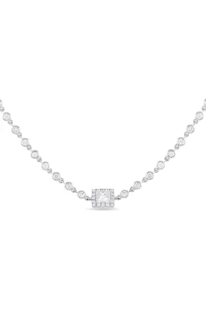 LB Exclusive Pre-owned 18K white gold diamond pendant necklace