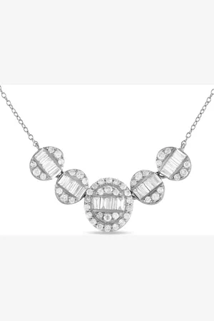 LB Exclusive 14K white gold diamond necklace