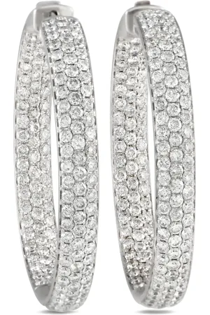 LB Exclusive 14K white gold Inside-Out diamond earrings