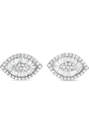 LB Exclusive 14K white gold diamonds earrings