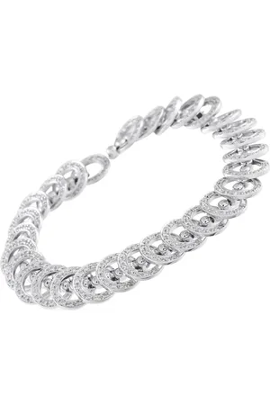 LB Exclusive 18K white gold diamond chain bracelet