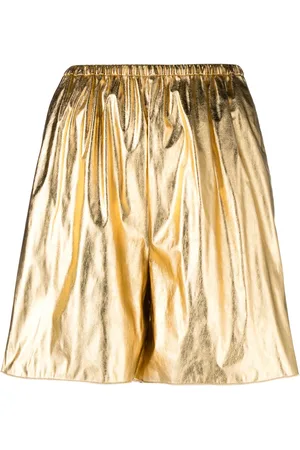 FORTE FORTE High-waisted metallic shorts