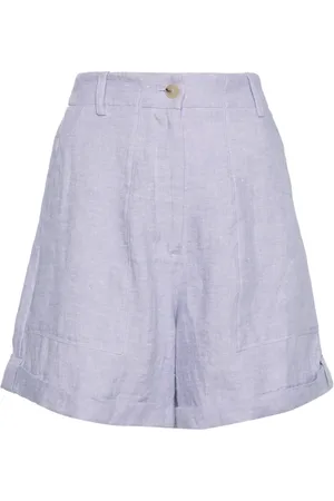 FORTE FORTE High-waist linen shorts