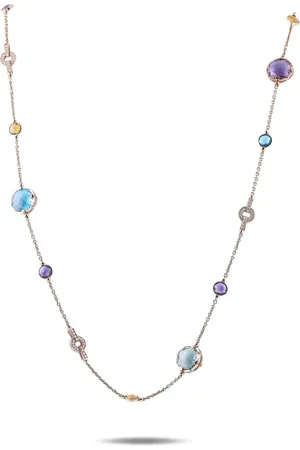 Bvlgari 18K rose gold Parentesi multi-stone necklace