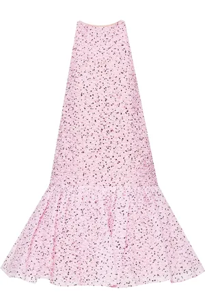 Oscar de la Renta Eyelash fil-coupé flared dress