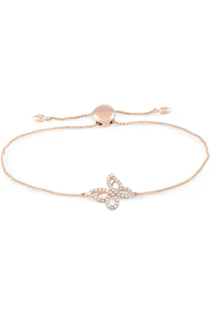 LB Exclusive 14K rose gold Butterfly diamond bracelet
