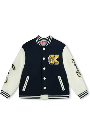 Kenzo Logo-appliqué colour-block bomber jacket