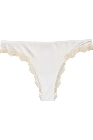 La Perla Embroidered trim scalloped edge thong