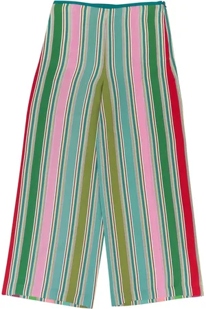 Loro Piana Multicolour silk wide-leg pants