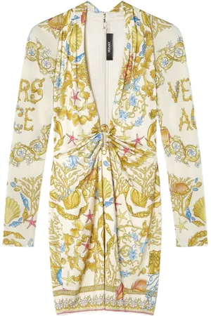 VERSACE Safety Pin Underwater Barocco mini dress