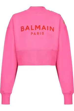 Balmain Logo-print cropped sweatshirt