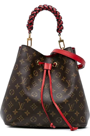 LOUIS VUITTON 2010 Monogram Braided Neonoe MM bucket bag