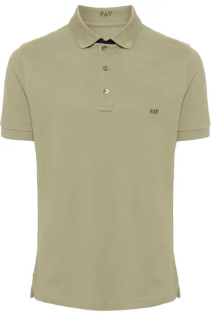 FAY Logo-embroidered piqué polo shirt