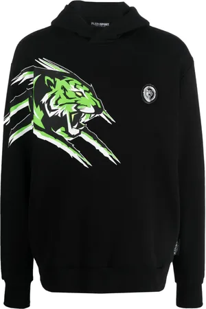 Philipp Plein Tiger graphic-print cotton hoodie