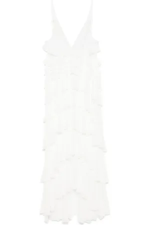Elisabetta Franchi Georgette ruffled maxi dress