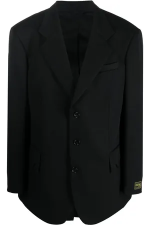 RAF SIMONS Jagged-pocket single-breasted blazer