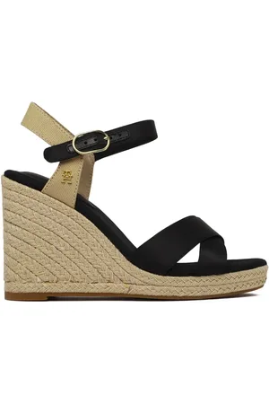Tommy Hilfiger 102mm satin-trim wedge sandals