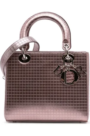 Dior 2016 Medium Metallic Patent Microcannage Lady Dior satchel