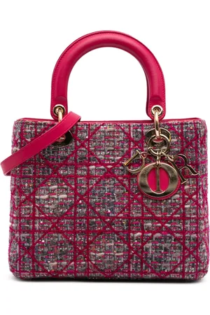 Dior 2012 Medium Tweed Macrocannage Lady Dior satchel