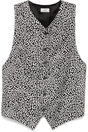 VERSACE 1990s animal-pattern waistcoat