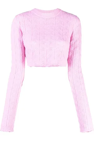 Sportmax Pointelle-knit cropped jumper