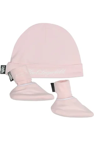 Karl Lagerfeld Logo-embroidered hat set