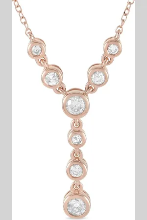 LB Exclusive 14K rose gold diamond necklace
