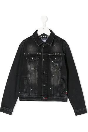 Philipp Plein Skull print denim jacket