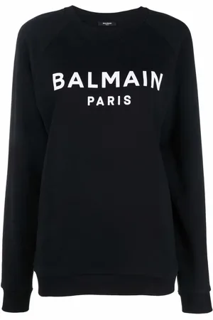 Balmain Flocked logo-print sweatshirt