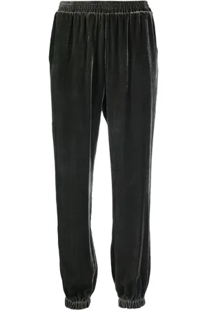 Gold Hawk Tapered velvet track pants