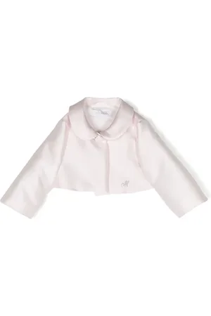 MONNALISA Beaded-logo twill bomber jacket