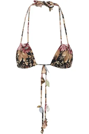 Chloé Rose-print bikini top