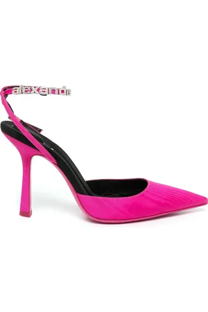 Alexander Wang Delphine 105mm logo-strap pumps