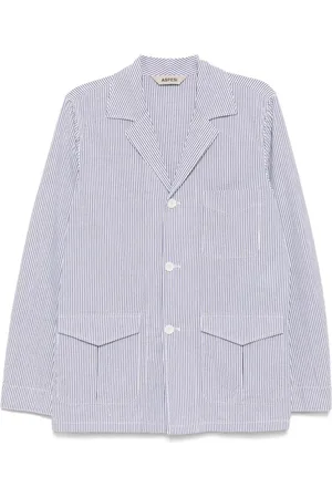 Aspesi Striped single-breasted blazer