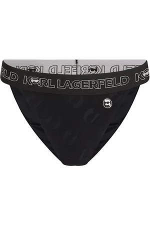 Karl Lagerfeld Ikon 2.0 logo-appliqué bikini bottoms
